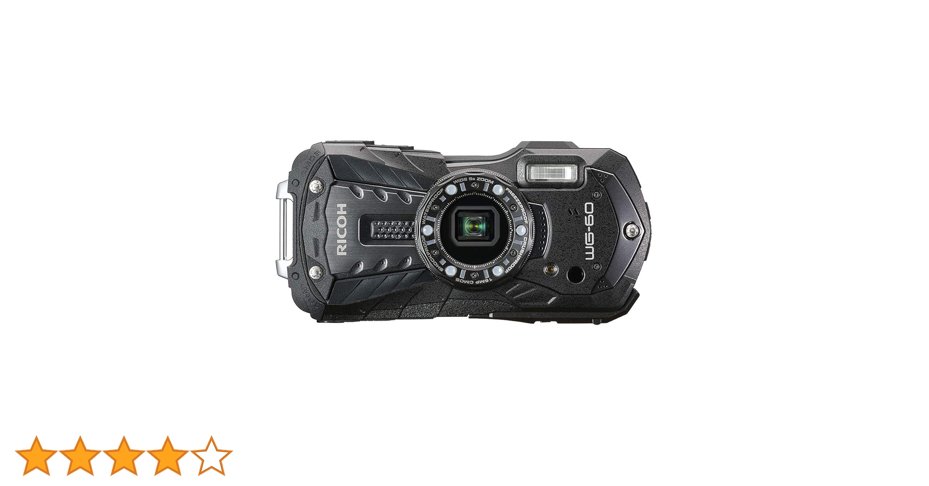 Amazon | RICOH WG-60 ブラック 本格防水デジタルカメラ 14メートル